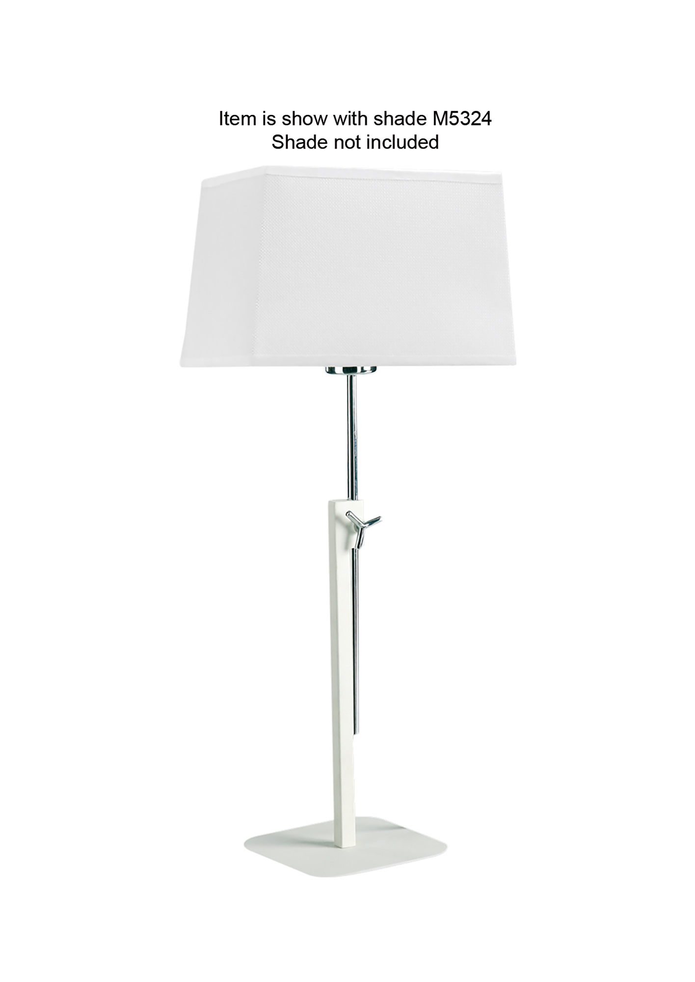 M5320  Habana Telescopic Table Lamp 1 Light Without Shade White